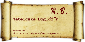 Mateicska Boglár névjegykártya
